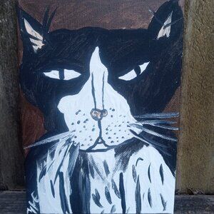 Tuxedo Cat Paining